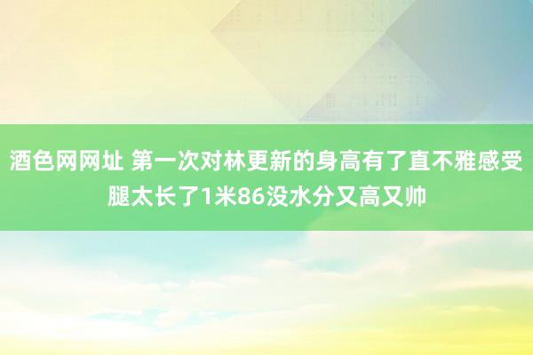 酒色网网址 第一次对林更新的身高有了直不雅感受腿太长了1米86没水分又高又帅