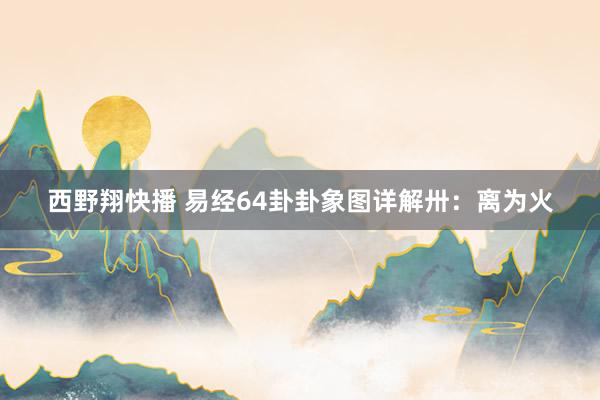 西野翔快播 易经64卦卦象图详解卅：离为火