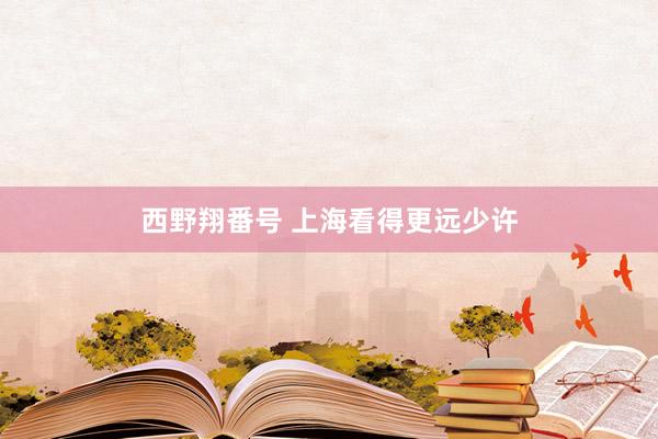 西野翔番号 上海看得更远少许